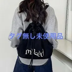 SHEIN リュックサック　ナップサック　キャンバス刺繍　軽量　大容量のサムネイル