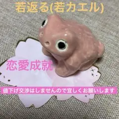 信楽焼　手作り　陶器　希少ピンクのカエル(若返る・恋愛)縁起物　大SALE❣️