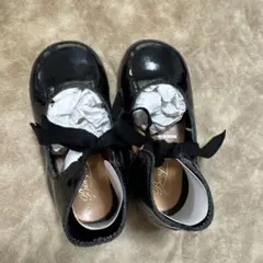 ボンポワン　ベビーブラックバレエシューズ サイズ22