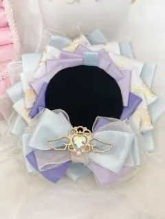 痛ロゼット 白×水色×紫