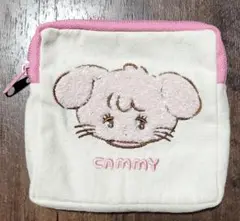 mikko キャミー 刺繍ポーチ ホワイト・ピンク