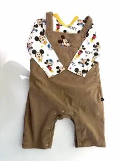 ミッキーマウスロンパース・Tシャツセット 80