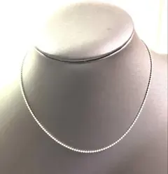 シルバー SILVER925 ボールチェーンネックレス 約40cm 新品美品