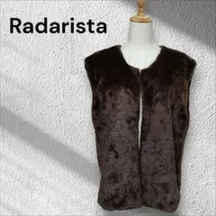Radarista ラダリスタ フェイクファー ベスト ジレ M ダークブラウン