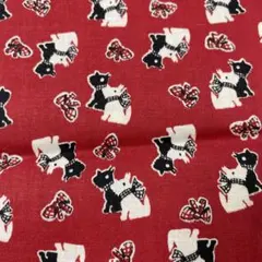 30'sレアTiles, Inc. 犬と蝶のプリント生地