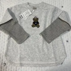 プティマイン　くまサガラ重ね着長袖Tシャツ　110 新品