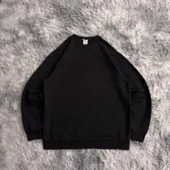 90s 無地スウェット　ヴィンテージ　ブラック　短丈