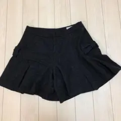 ショートパンツ キュロット紺色クチュールブローチUSED美品