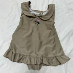 futafuta ミニーマウス ワンピース水着 ベージュ　100cm 女の子