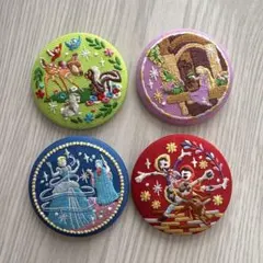 動物とシンデレラの刺繍ピンバッジセット