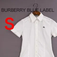 H6497◾️バーバリーブルーレーベル　半袖コットンシャツ　Y2K
