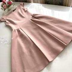 美品☆フォクシー 襟付き ノースリーブ フレアワンピース ストレッチ