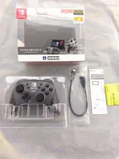 ワイヤレスホリパッド for Nintendo Switch グレー 美品