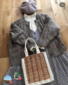 サマンサモスモス ケーブルニット カーディガン 長袖 福袋