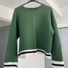 ZARA グリーン トレーナー