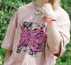 syudou 溺愛 オーバーサイズTシャツ Smoky Pink