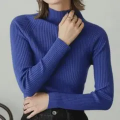 SENSE OF PLACE ストレッチリブハイネックセーター