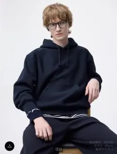 GU ヘビーウェイトスウェットパーカ ネイビー Mサイズ