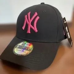 NEW ERA 9FORTY NY ヤンキース キャップ ブラック×ピンク　新品