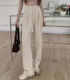 ベージュ　スラックス JP-M(M) ロングスラックス