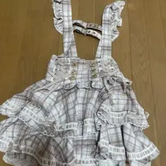 LIZLISA はしごリボンチェックティアードスカパン