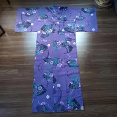 151cm【小柄な方へ】百貨店オーダー　浴衣　あやめ色　Ｓサイズ