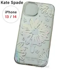 ケイトスペード】ウィスカーズ 猫 iPhone15ケース ホワイトマルチ