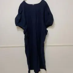 レディース ロングワンピース 半袖 シンプル 黒