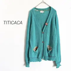 チチカカ TITICACA ニットカーディガン M グリーン エスニック 長袖のサムネイル
