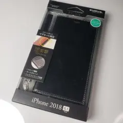 iPhone XR 手帳型ケース サイドマグネット ストラップ ブラック 059