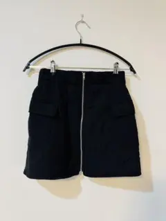 キルティングブラック タイトミニスカート ジッパー付き　retro girl