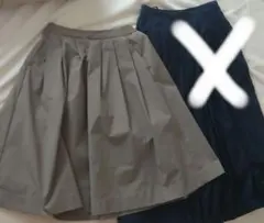 【値下げ】ユニクロ　スカート　カーキ