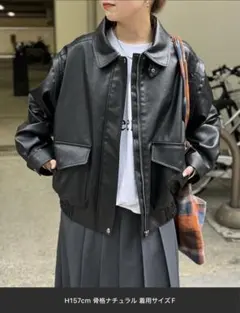 【美品】CPCM 2WAY フェイクレザーA2ブルゾン