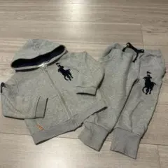 グレーセットアップ　韓国子供服　パーカー　スウェット