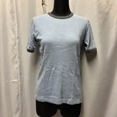 (175)GAP 水色×きグレー(縁)Tシャツ