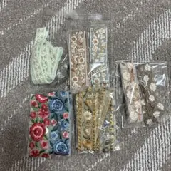 インド刺繍リボン　まとめ売り　花柄刺繍リボンセット