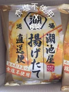 湖池屋 工場直送便 揚げたて ポテトチップス 6袋 食塩不使用