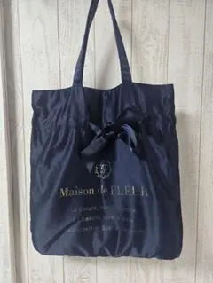 Maison de FLEUR トートバッグ ネイビー