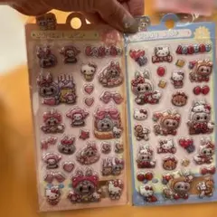 ラブブ　ぷくぷく立体シール　ボンボンドロップシール♡2枚