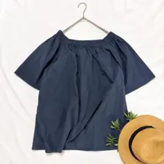 極美品☆ラルフローレン 半袖ブラウス ネイビ シルク100% リボン付 XS 