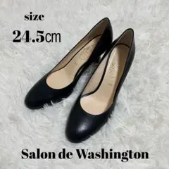 ♡ Salon de Washington ♡ パンプス 24.5cm ブラックのサムネイル