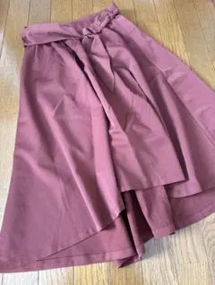 オリーブデオリーブ フィッシュテールフレアロングスカート テラコッタ ベルト付き