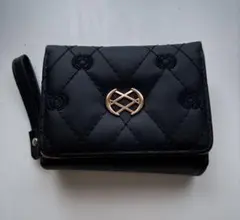 三つ折財布 大容量 黒