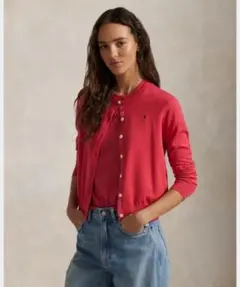 ★美品★ POLO RALPH LAUREN コットンクルーネックカーディガン