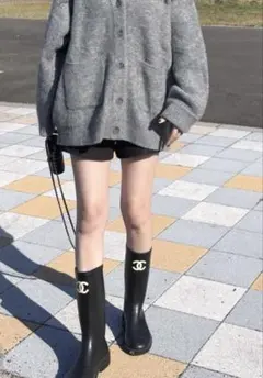 《GRL》 完売品！Vネックシャギーニットオーバーカーディガン[k9363f]