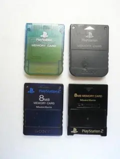 ❺PlayStation1,2★プレイステーション メモリーカード 純正 計4本