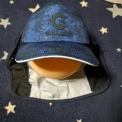 GIRAUDM 日よけ付き キャップ ブルー カモフラ柄　キッズ用