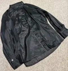 gu シアーシャツ ブラック