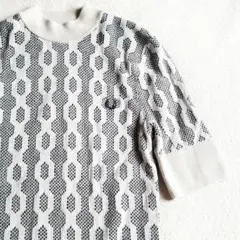 FRED PERRY　半袖ニット　メッシュ　コットンウール