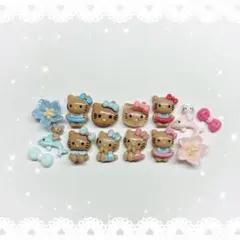 ネイルパーツ 14P〈168〉日焼け キティ ガングロ ハイビスカス 夏 海のサムネイル
